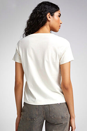 Süperlife Kadın V Yaka New York Tshirt SPR25TSK20