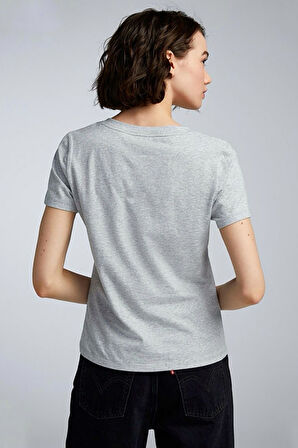 Süperlife Kadın V Yaka New York Tshirt SPR25TSK20