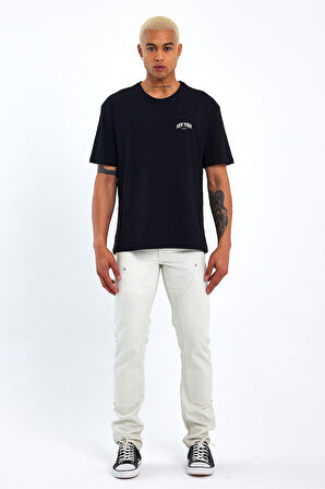 Süperlife Erkek Bisiklet Yaka  New York Baskılı Tshirt SPR25TS29