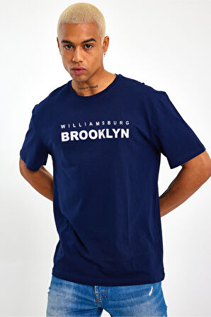 Süperlife Erkek Bisiklet Yaka Willams.Brooklyn Baskılı Tshirt SPR25TS31
