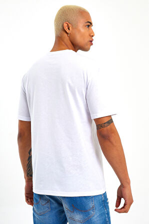 Süperlife Erkek Bisiklet Yaka El Yazılı Brooklyn Baskılı Tshirt SPR25TS32