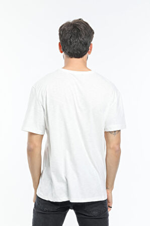 Süperlife Erkek Bisiklet Yaka El Yazılı Brooklyn Baskılı Tshirt SPR25TS32