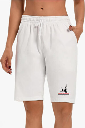 Kadın Yelken Baskılı Standart &Regular Kalıp Şort SPR25SRk083