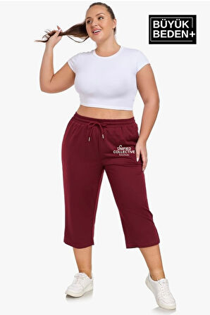 Kadın Büyük Beden Unified Collective Baskılı Standart &Regular Kalıp Şort SPR25BSRK088