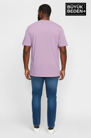 Büyük Beden Erkek Basic Tişört – Pamuklu Düz T-Shirt 3XL-6XL SPR26BTS510