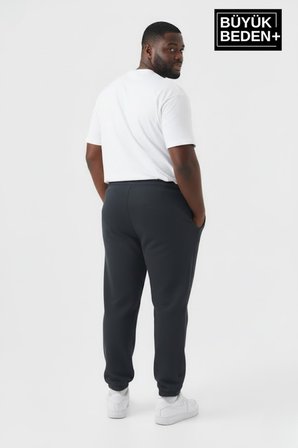 Erkek Büyük Beden BROOKLYN Baskılı Paça Lastikli  Jogger İnce Eşofman Altı  SPR26BEA951-2