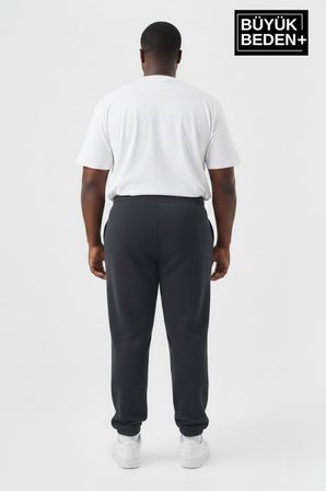 Erkek Büyük Beden BROOKLYN Baskılı Paça Lastikli  Jogger İnce Eşofman Altı  SPR26BEA951-2