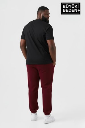 Erkek Büyük Beden BROOKLYN Baskılı Paça Lastikli  Jogger İnce Eşofman Altı  SPR26BEA951-2