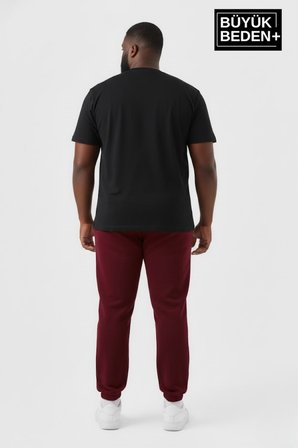 Erkek Büyük Beden BROOKLYN Baskılı Paça Lastikli  Jogger İnce Eşofman Altı  SPR26BEA951-2