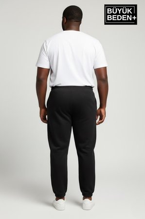 Erkek Büyük Beden BROOKLYN Baskılı Paça Lastikli  Jogger İnce Eşofman Altı  SPR26BEA951-2