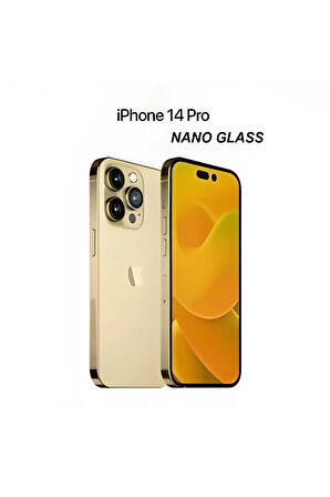 Iphone 14 Pro Tam Kaplayan 5d Nano Glass Ekran Koruyucu Kırılmaz Cam kenarlıklı Uyumlu