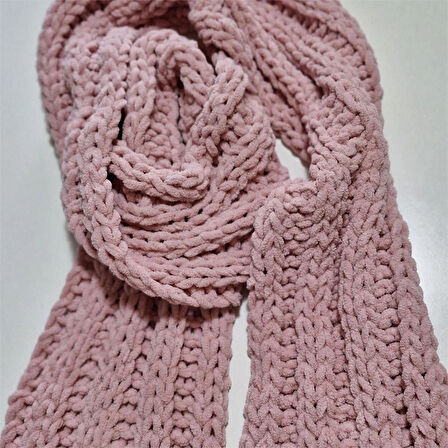 Yumuşacık Örgü Atkı, Puffy , El Örgüsü Şık Atkı, Tasarım, Moli Tasarım