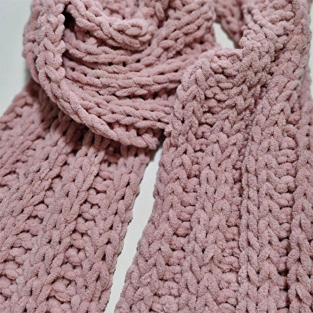 Yumuşacık Örgü Atkı, Puffy , El Örgüsü Şık Atkı, Tasarım, Moli Tasarım