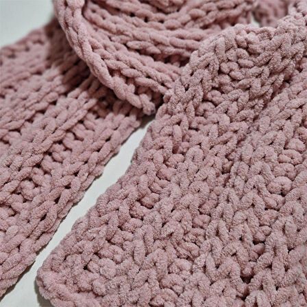 Yumuşacık Örgü Atkı, Puffy , El Örgüsü Şık Atkı, Tasarım, Moli Tasarım