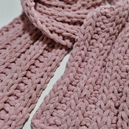 Yumuşacık Örgü Atkı, Puffy , El Örgüsü Şık Atkı, Tasarım, Moli Tasarım