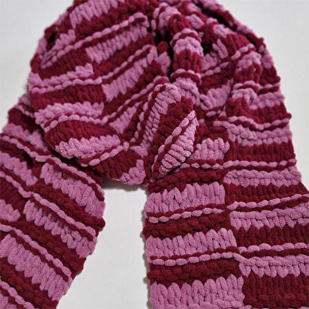 Yumuşacık Örgü Atkı, Puffy , El Örgüsü Şık Atkı, Tasarım, Moli Tasarım