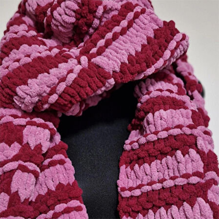 Yumuşacık Örgü Atkı, Puffy , El Örgüsü Şık Atkı, Tasarım, Moli Tasarım