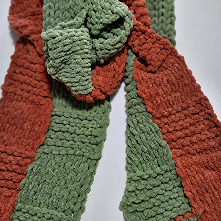 Yumuşacık Örgü Atkı, Puffy , El Örgüsü Şık Atkı, Tasarım, Moli Tasarım