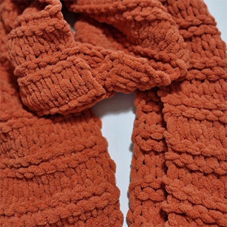 Yumuşacık Örgü Atkı, Puffy , El Örgüsü Şık Atkı, Tasarım, Moli Tasarım