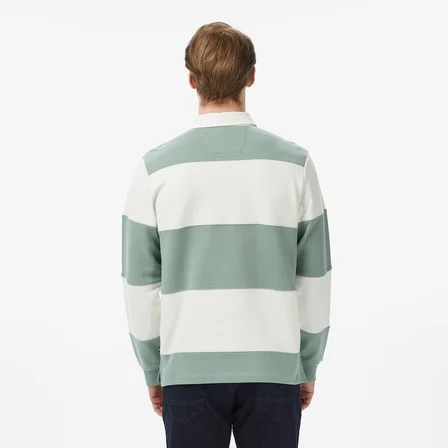 Nautica Erkek Yeşil Regular Fit Çizgili Sweatshirt
