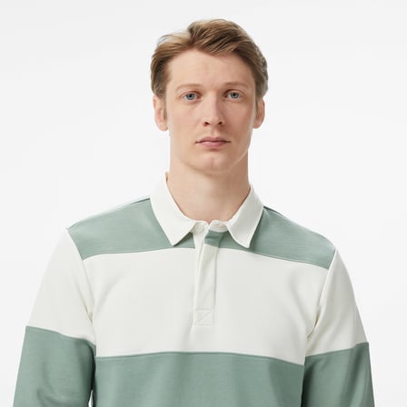 Nautica Erkek Yeşil Regular Fit Çizgili Sweatshirt