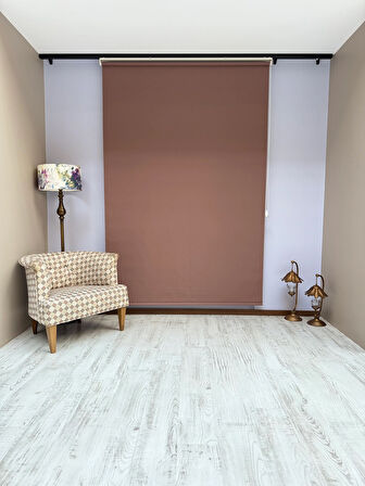 Donatti Stor Perde İthal Mat Polyester Kahverengi P1180