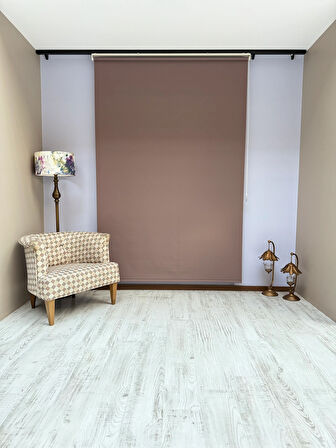 Donatti Stor Perde İthal Mat Polyester Koyu Kahve P1620