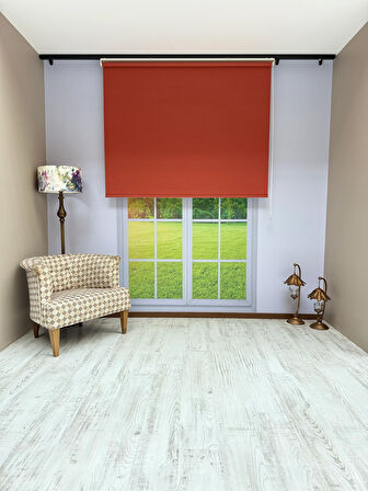 Donatti Stor Perde İthal Mat Polyester Kiremit Rengi P1735