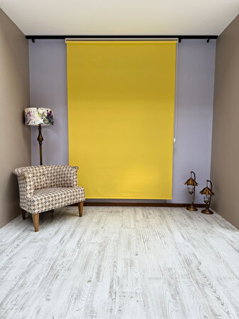 Donatti Stor Perde İthal Mat Polyester Sarı P1680