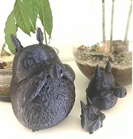 Totoro Family Figürü Siyah