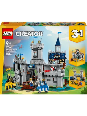 Lego® Creator 3'ü 1 Arada Orta Çağ Atlı Şövalye Kalesi 31168 - 9 Yaş & Üzeri Çocuklar Için Yaratıcı Oyuncak Yapım Seti (1371 Pr)
