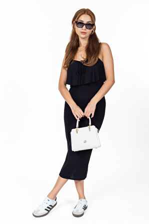 Beyaz Kadın El ve Omuz Çantası - Şık Tasarım Günlük ve Özel Gün İçin