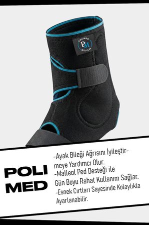 Malleol Ped Destekli Ayak Bilekligi Bilegi Catlak Destek