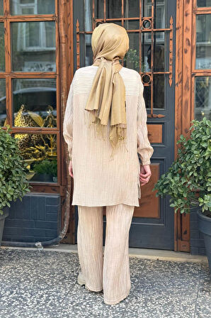 Moodbasic Pantolonlu Takım MB24.626 Bej