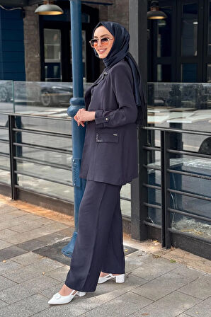 Moodbasic Pantolonlu Takım MB24.688 Lacivert