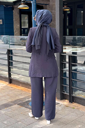 Moodbasic Pantolonlu Takım MB24.688 Lacivert