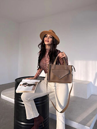 Saddler Kadın Zarf  Model Detaylı Günlük Kullanım Uzun Askılı El Ve Omuz Çanta