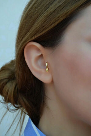 Mini Pul Sallantılı Halka Piercing 6 mm Tragus Forward Helix Kıkırdak Piercing