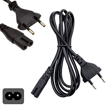 AC 220v Power güç kablosu notebook radyo tv  vb. için 2li güç kablosu