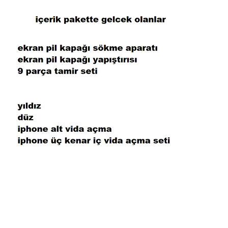 Tornavida Seti Tamir Seti + B-7000 Yapıştırıcı Ayırıcı Pena