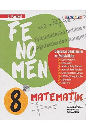 8. Sınıf Matematik Fenomen Doğrusal Ve Eşitsizlikler 5. Fasikül Eski Kapak 9786257174817