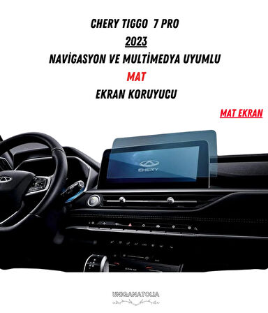 Chery Tiggo 7 Pro 2023 Navigasyon ve Multimedya Uyumlu Mat Ekran Koruyucu