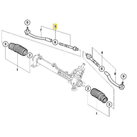 MİNİ R50 R52 VE R53 FROW KOMPLE SAĞ ROT KOLU 6777522 - 6761558