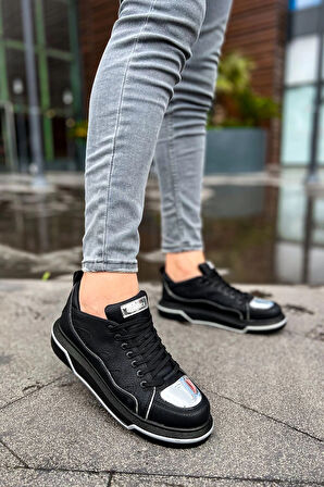 Ch183 Cst Jet Setter Mirror Erkek Ayakkabı Siyah/gumus Erkek Günlük Ayakkabı