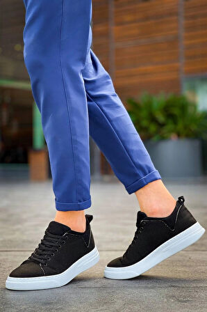 Kb-x204 Kuback Siyah Keten Beyaz Yüksek Taban Günlük Erkek Erkek Spor Ayakkabı