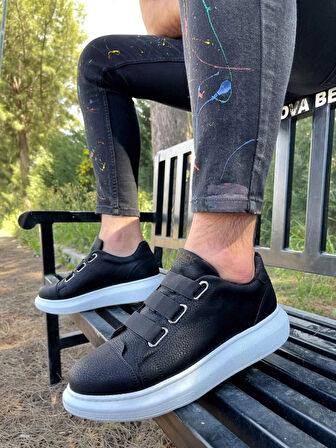 Knack Sneakers Ayakkabı 889 Siyah (beyaz Taban) Erkek Sneaker Ayakkabı