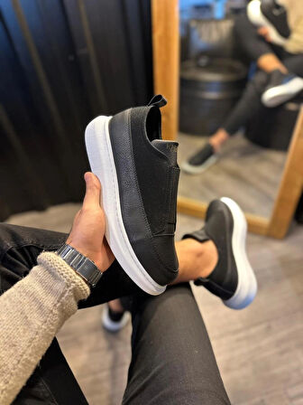 Knack Sneakers Ayakkabı 911 Siyah (beyaz Taban) Erkek Sneaker Ayakkabı