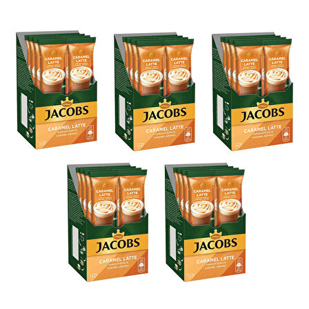 Jacobs Caramel Latte 14.8 gr Yumuşak İçimli 8 li Kutu x 5 Adet