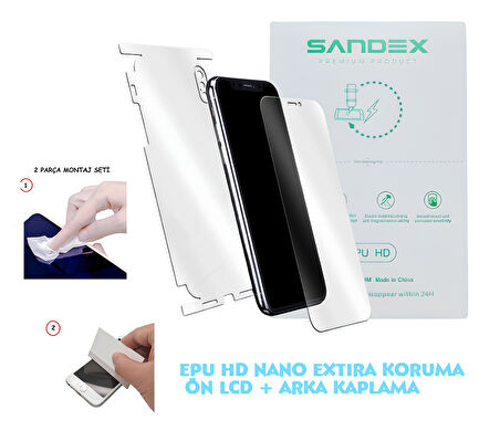 Samsung Galaxy S21 FE NANO Ön Ekran + Full Arka Kaplama SET Esnek ULTRA İnce - SANDEX - EPU HD