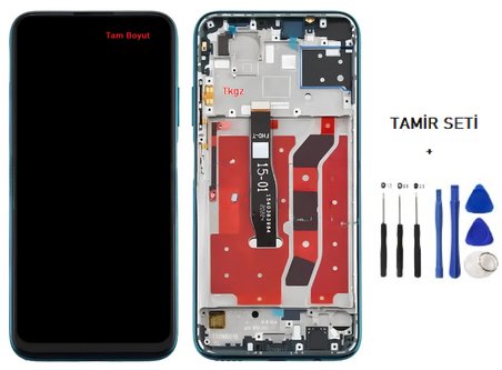 Tkgz - Huawei Uyumlu P40 Lite Lcd Ekran Dokunmatik -A- Kalite ÇITALI YEŞİL + TAMİR SETİ